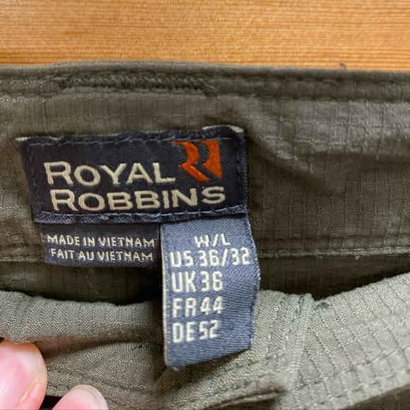 Royal Robbins Pants 36 X 32 Olive Green Nylon Men’s - Picture 2 of 9